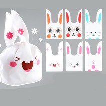 50p 스콘 휘낭시에 포장 귀여운 토끼봉투 교회학교 모찌떡 답례 선물 유치원 수제쿠키 사탕, 1개, 중-토끼이빨