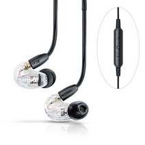 [이어폰&헤드폰] Shure Se215 IEM 유선 이어폰 Hifi 인 이어 헤드폰 버드 고 충실도 스테레오 소음 감소 3.5mm 전문 스포츠, [08] Transparent With Mic