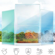 DIY 간편시공 무접착 유리썬팅 암막시트지 꾸미기 베란다 시선집중 창문, 화이트443383 L4, 5M