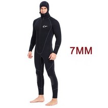 망 3mm/5mm/7mm 수중 계속 따뜻한 다이빙 스노클링 잠수복 스쿠버 다이빙 슈트 서핑 네오프렌 수영 사냥 잠, 03 7MM-Black_02 M