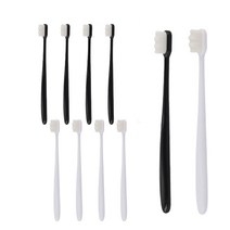 솜털같이 부드러운 프리미엄 초미세모 만모칫솔 10개입 미세모 잇몸 임산부 칫솔, 웨이브형 화이트 5p + 블랙 5p, 10개, 10개