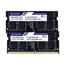 Timetec 타임텍 32GB KIT 2x16GB DDR4 2133MHz PC4-17000 비ECC 언버퍼 1.2V CL15 2Rx8 듀얼랭크 260핀 SODIMM 노트북 PC 컴, 32GB KIT(2x16GB) Timetec