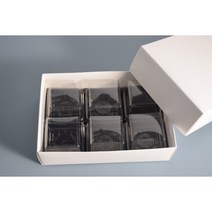 화과자6구 상자 상하분리형 화이트 단단한 종이 350g 답례용포장상자 30매