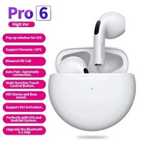투윤mall 신제품 PRO6 무선 블루투스 헤드셋 휴대하기좋은크기 음악감상용, 화이트