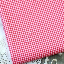 자투리 방수천 라미네이트 댄디체크 레드, 방수천라미네이트 댄디체크 레드