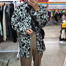 디퍼 런업 레오파트 오버 롱 셔츠