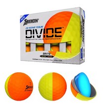 스릭슨 디바이드 반반공 골프공 Srixon Q-Star Tour Divide-Orange Yellow-Dozen, 오렌지 옐로우