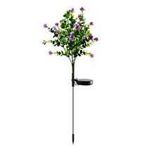 태양 빛 동백 Rime 유채 잔디 램프 야외 방수 정원 빌라 울타리 LED 장식 형광 식물, 04 Camellia Purple_01 1PC