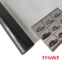 자동차 윈도우 포일 프로텍터 71% 투과율 19.7 ''x 118.1 ''태양 자외선 차단 틴팅 필름, 04 3m Transmittance16.1