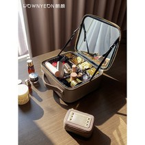 고급 휴대용 메이크업가방 대용량 화장품파우치 여행용 거울 화장품 가방 수납 보관 승무원 파우치