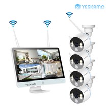 YESKAMO 예스카모 무선 보안 CCTV 카메라 세트 8채널 300만화소 실내외겸용 스마트 방범카메라, KR-TJ15-10804-2TB -세트7