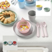 생일파티 어린이집 교회 유아용 식기도구 모음 6종+DASHY행주 [이케아정품], 유아용 그릇 6종+DASHY행주1개