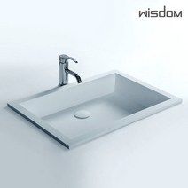 위즈덤 매립형 세면기 사각 세면대 세면볼 욕실도기 WD-3879, 1개