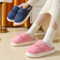 패딩 실내화 슬리퍼 거실화 사무실화 털실내화 겨울 방한, 그린(M)