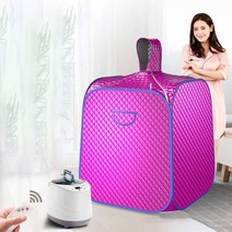 couyor 가정용 사우나 1인용 건식사우나 원터치 접이식 사우나 찜질함 찜질방 가정용 3in1 휴대용 스팀사우나, 퍼플, 스마트 찜기 304