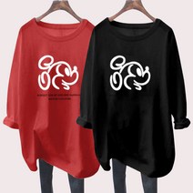 미키 캐릭터 오버핏 긴팔티셔츠 (6color)