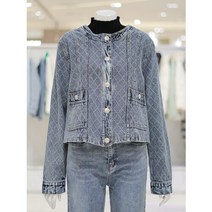 [AK PLAZA] [밸리걸]체크 패턴 데님 재킷(476370)