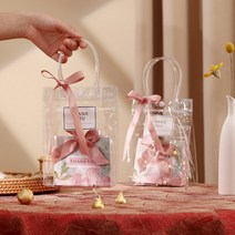 투명 PVC 손잡이 가방 쇼핑백 똑딱이 어린이집 답례품 비치백