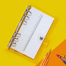 원빈다이어리 지넥스 만년 A6 투명 6공 다이어리 속지 커버 꾸미기 세트 만년형, 컬러 할일노트