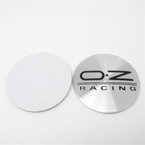 휠캡 휠커버 4pcs 62mm OZ 레이싱 휠 센터 허브 캡 스티커 M595 엠블럼 배지 자동차 스타일링 액세서리, 03 Silver Black Sticker