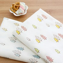 무형광 땅콩 엠보 거즈 꼬마 나무 3종-무형광 무표백 무포르말린 목욕타올 속싸개 기저귀 신생아 기저귀 컷트지, 핑크