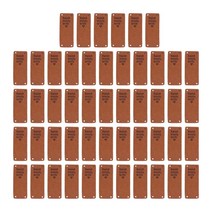 수제 레이블 양각 태그 사랑 패치가있는 DIY 구멍 가방 용 장식 용품 청바지 니트 액세서리 크로 셰 뜨개질 크로, 갈색, PU 가죽