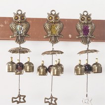 전통찻집 식당 엔틱부엉이 현관문 자석종 음식점 도어벨 행운, 레드