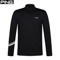 핑 핑(PING) 골프웨어 블랙 남성 베이직 긴팔 이너 티셔츠 112B1TI901_BK