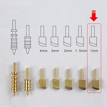 가죽 공예 인두기 전기 크리저 인두 다리미 크리져, 1mm 프레스 1개, 1개