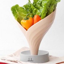 국산 채소접시 야채그릇 쌈채소그릇 과일볼 (물빠짐 가능), (그레이)