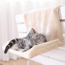꾹캣 고양이 창문 윈도우 해먹 쿠션 침대 하우스, 윈도우해먹 그레이