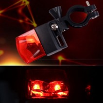 자전거 후미등 자기감응 발전 배터리 불필요, Red, 1개