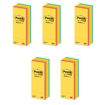 쓰리엠 포스트잇 CT 형광 큐브 613 형광5색 25mmX76mm (225장)5개입, 225장1패드 X 5개입