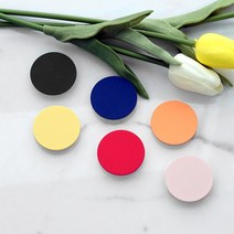 아이폰 그립톡 스마트폰 거치대 핸드폰 키링 휴대폰 액세서리 그립 원형 무지 파스텔, 오렌지