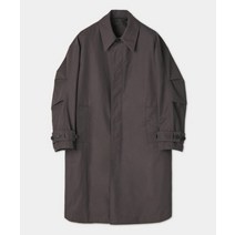 COOR 발마칸 트렌치 로브 코트 다크브라운