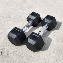 헬스장 홈트 고무 6각 육각 아령 덤벨, 덤벨 6kg(1개)