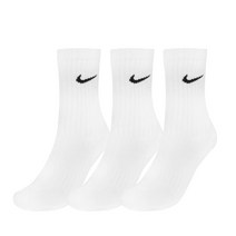 나이키 나이키 양말 밸류 쿠션 크루삭스 3개입 화이트 SX4508-101, S(220-240)