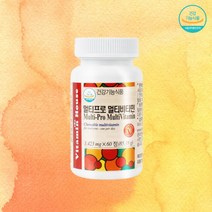 모메라이프 올인원 멀티비타민 60정 비타민 C B1 B2 B6 B12 엽산 판토텐산, 1개