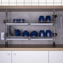 모던 기둥식 2단800 골드 식기건조대 주방선반 주방용품