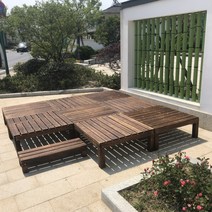 야외평상 야외 테이블 쉼터 만들기 제작 옥탑방 정자, 90x90x9 cm 플랫폼 조각1㎡