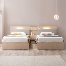 미쉘 수납 호텔식 트윈침대SS+SS(본넬), 화이트