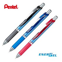 Pentel ENERGEL 펜텔 에너겔 니들포인트 DX (BLN75) 0.5mm 리필 가능, 흑색