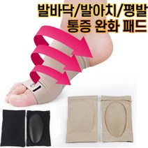 토닥 발바닥 발아치 평발 발뒤꿈치 통증 패치 패드 1SET 블랙 스킨