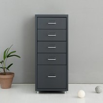 마켓B 바퀴달린 이동식 틈새 3단 4단 5단 6단 수납장 서랍장, 4.1단 다크 그레이