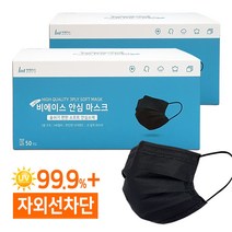 숨쉬기편한 일회용 덴탈마스크 100매/비에이스 라이트, M.중형 블랙(100매)