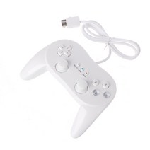 Wii/Wii Pro 용 클래식 유선 게임 컨트롤러 게임 원격 프로 게임 패드 컨트롤, White