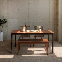 보니D 아카시아 원목책상 1800x600, 블랙프레임