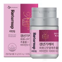CJ 리턴업 갱년기케어 회화나무열매추출물+비타민D 1000IU + 쇼핑백 증정, 60캡슐X6박스