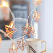 led 줄전구 캠핑용 크리스마스 조명 로즈골드 별 건전지형 usb형, 2.usb타입, 3.  5m50구