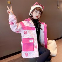 여아패딩 겨울 키즈 도톰 기모 딸기 곰 다운점퍼